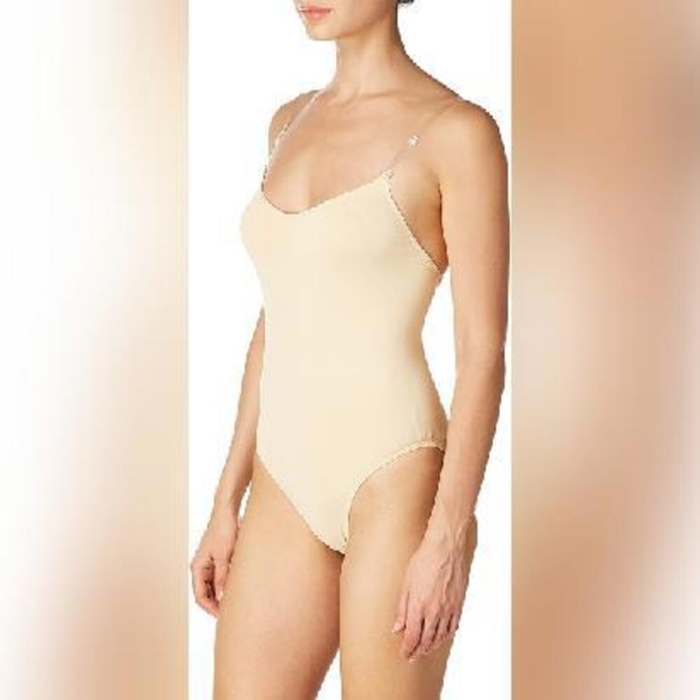 NWT Capezio Womens Camisole Leotard With Clear Transition Straps, Large